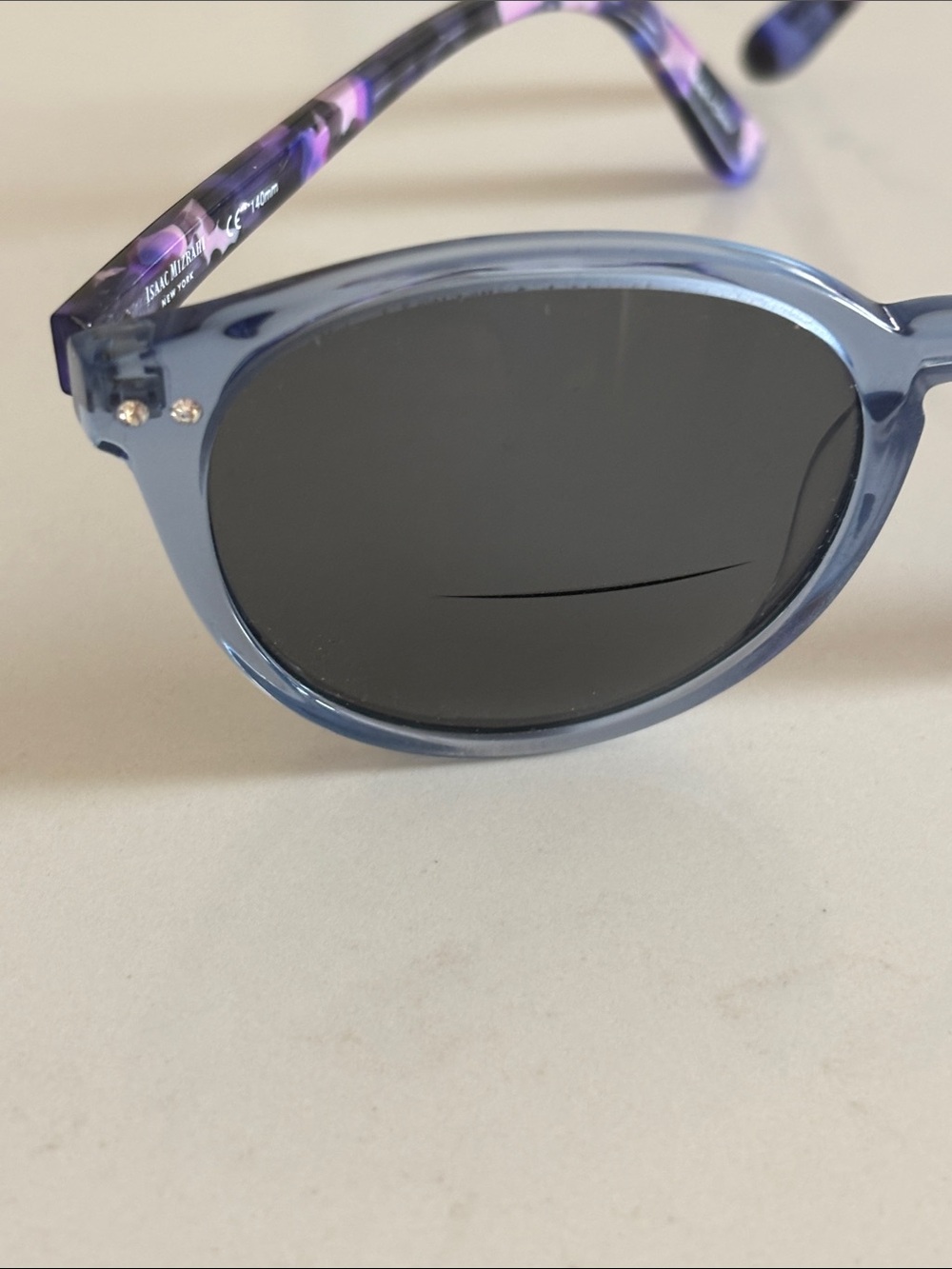 Isaac Mizrahi Blue Round Bifocal Sunglasses - Picture 5 of 12